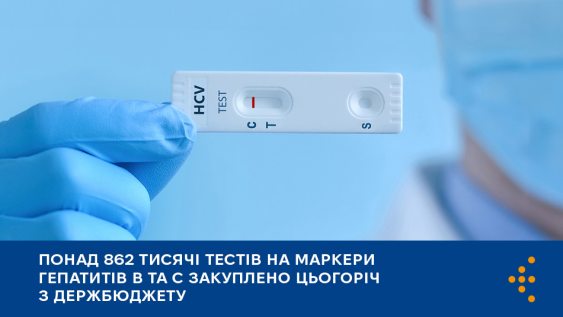 Понад 862 тисячі тестів на маркери гепатитів B та С закуплено цьогоріч з держбюджету