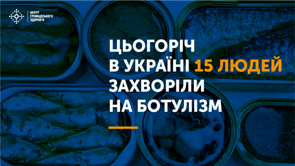 З початку 2020-го року в Україні зареєстровано 13 випадків ботулізму, захворіли 15 людей. З них: 14 дорослих та одна дитина віком 9 років.
