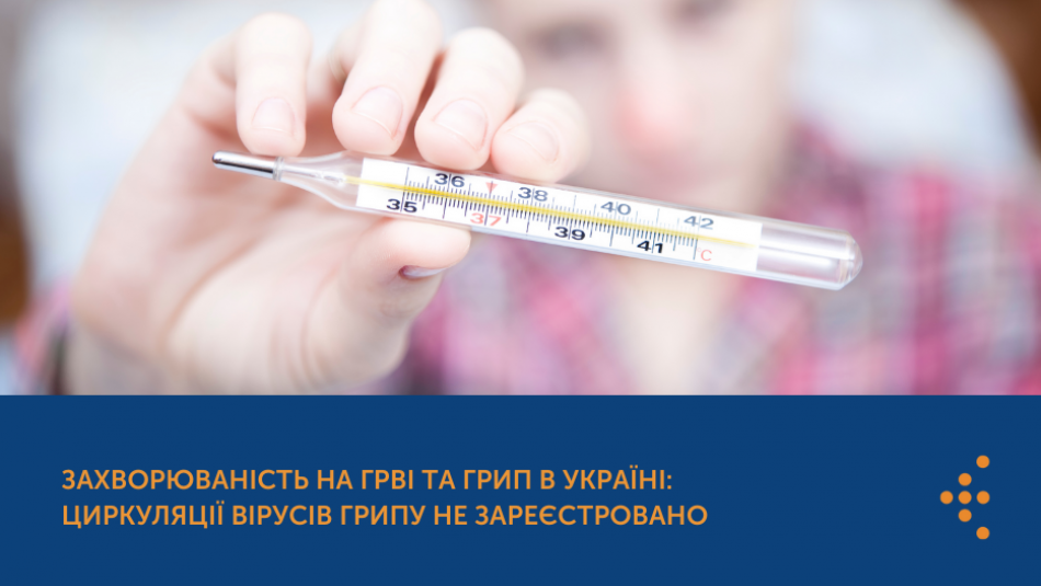 Захворюваність на грип та ГРВІ: циркуляції вірусів грипу не зареєстровано