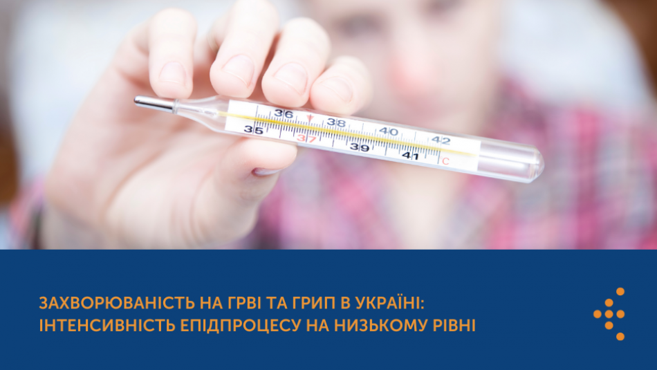 Захворюваність на грип та ГРВІ: інтенсивність епідпроцесу на низькому рівні