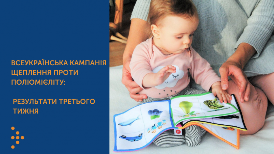 Всеукраїнська кампанія щеплення проти поліомієліту: результати третього тижня