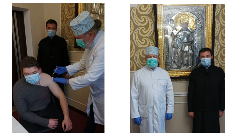 Монахи та викладачі Дніпровської духовної семінарії   вакцинувалися проти COVID-19