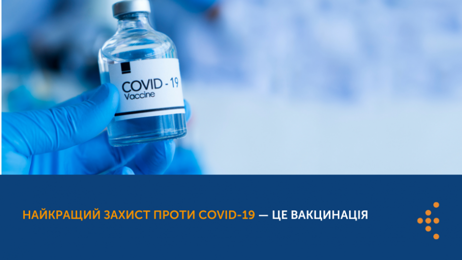 Найкращий захист  проти COVID-19 — це вакцинація
