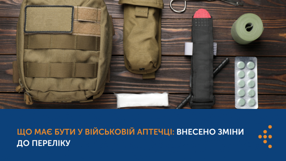 Що має бути у військовій аптечці: внесено зміни до переліку 