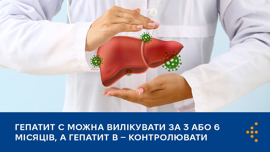 Гепатит C можна вилікувати за 3 або 6 місяців, а гепатит B — контролювати