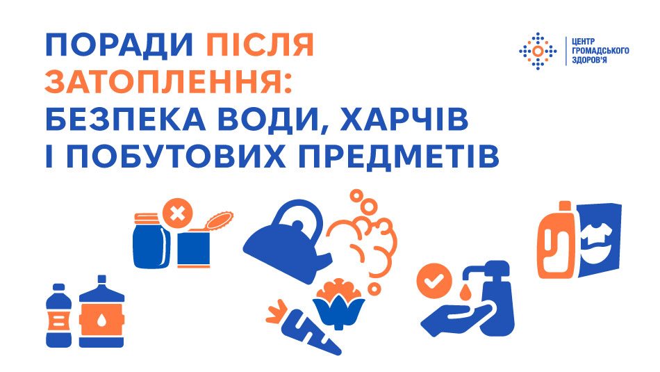 Поради після затоплення: безпека води, харчів і побутових предметів