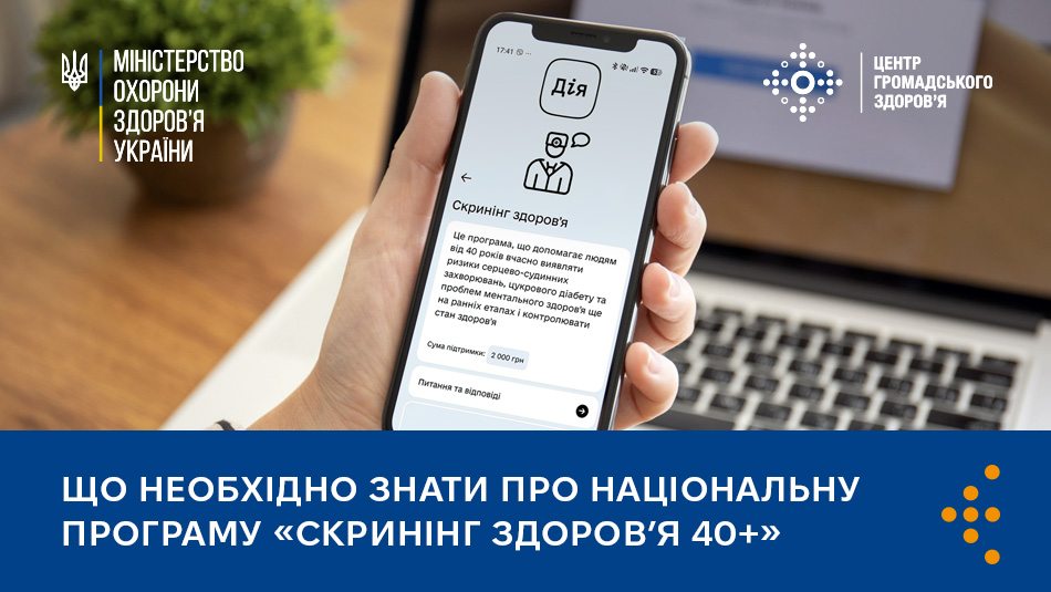 Що необхідно знати про Національну програму «Скринінг здоров’я 40+»